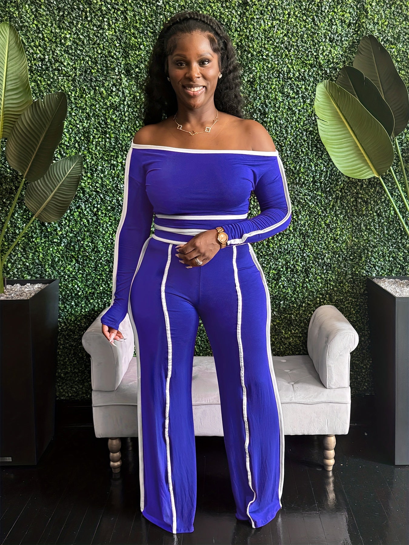 Women's Bright Line High-grade Slim Fit Sexy Hot Contrast Suits
