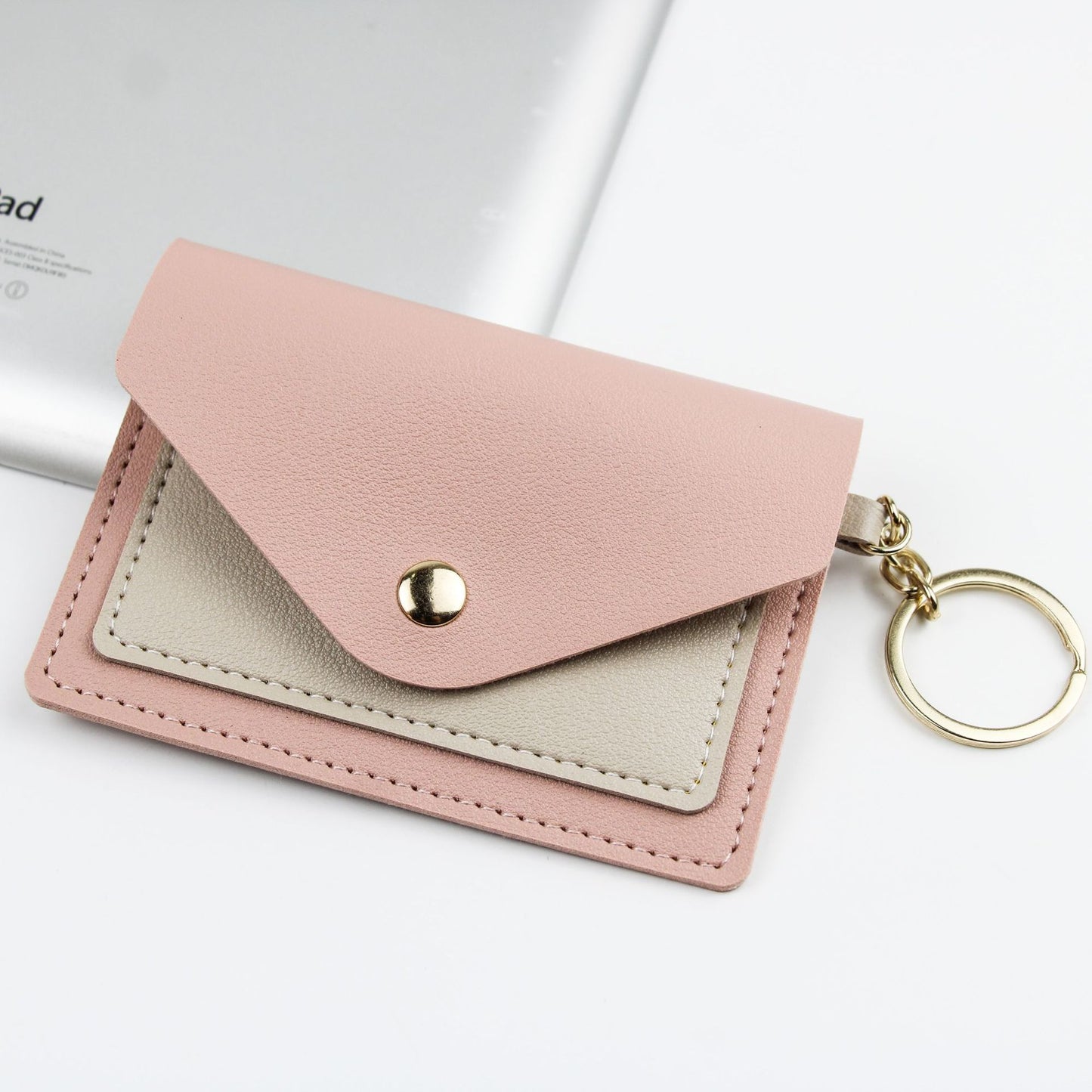 Candy Color Simple Thin With Cover Card Holder
