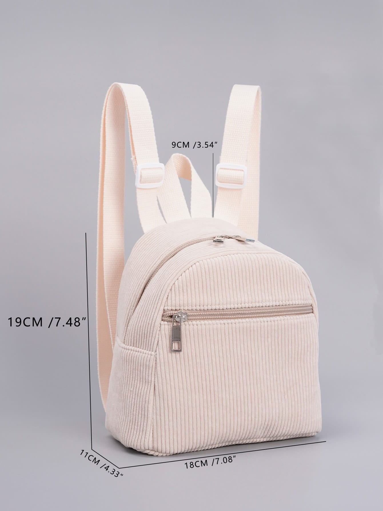 Women's & Men's & Mini Solid Color Fashion Corduroy Backpacks
