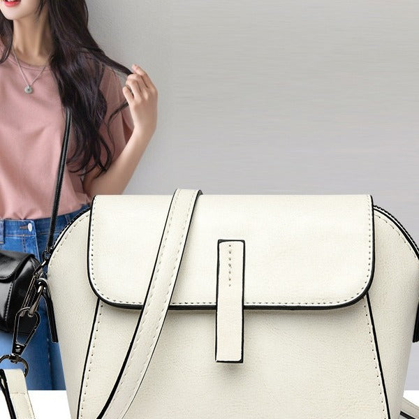 Women's Fashionable Stylish Simple Leather Niche Shoulder Bags