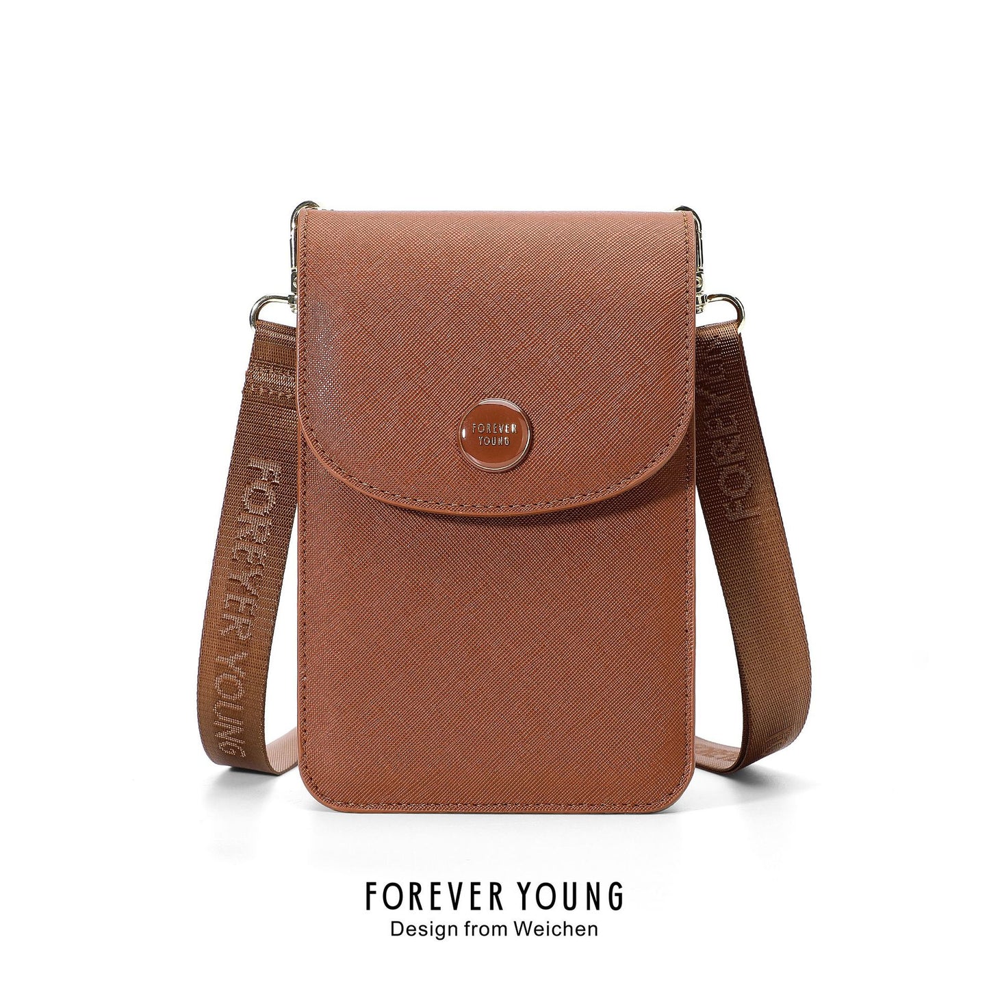 Fashion Cross Pattern Single Commuter Vertical Phone Bags