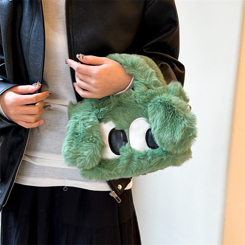 Puppy Big Eye Plush Fashion Cross Crossbody Bags
