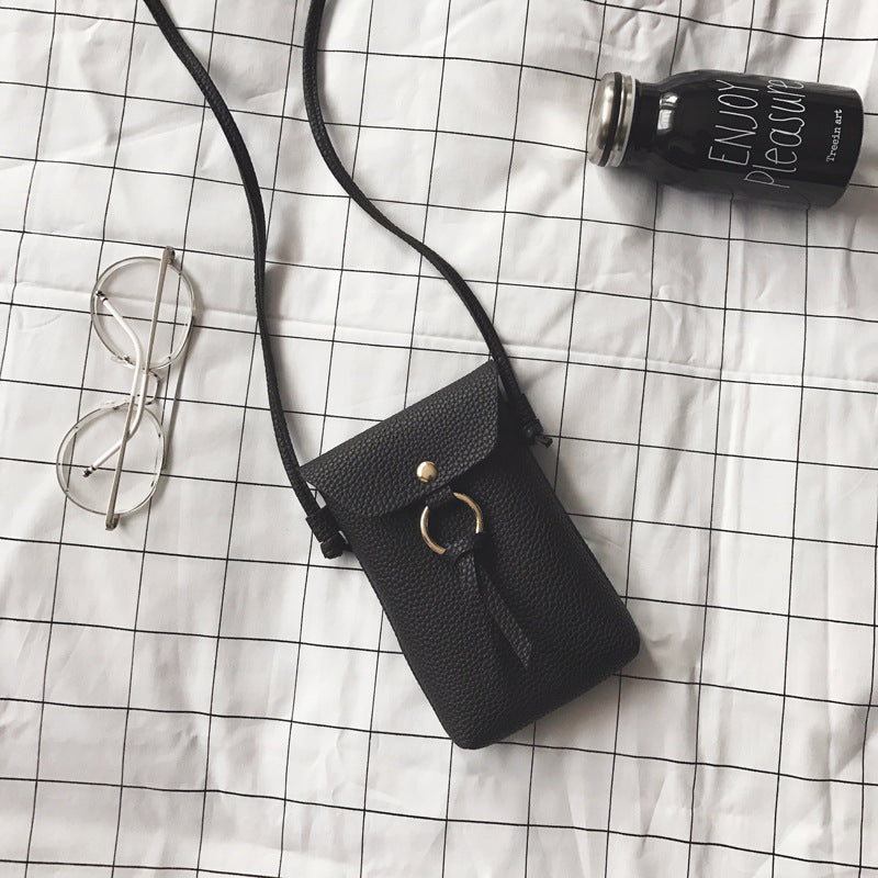 Fashion Single Versatile Lychee Pattern Pendant Shoulder Bags