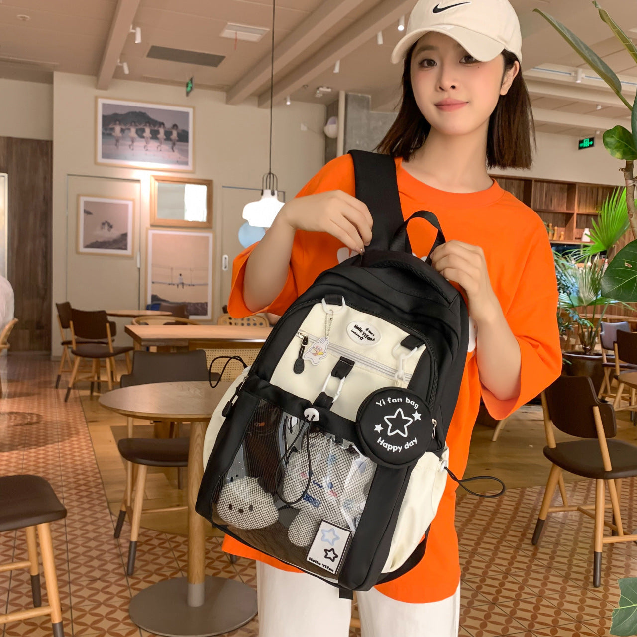 Cute Female Korean Style Junior High Large Backpacks