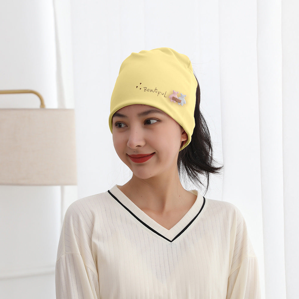 Confinement Cap Printed Hat Headscarf Cotton Bags