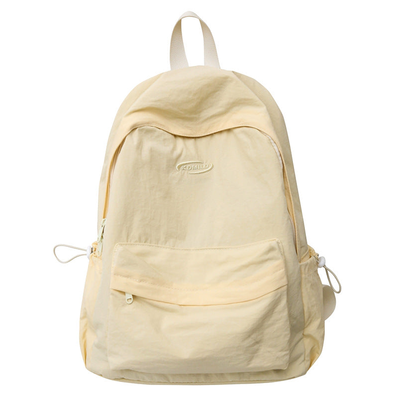 Simple Solid Color For College Female Backpacks