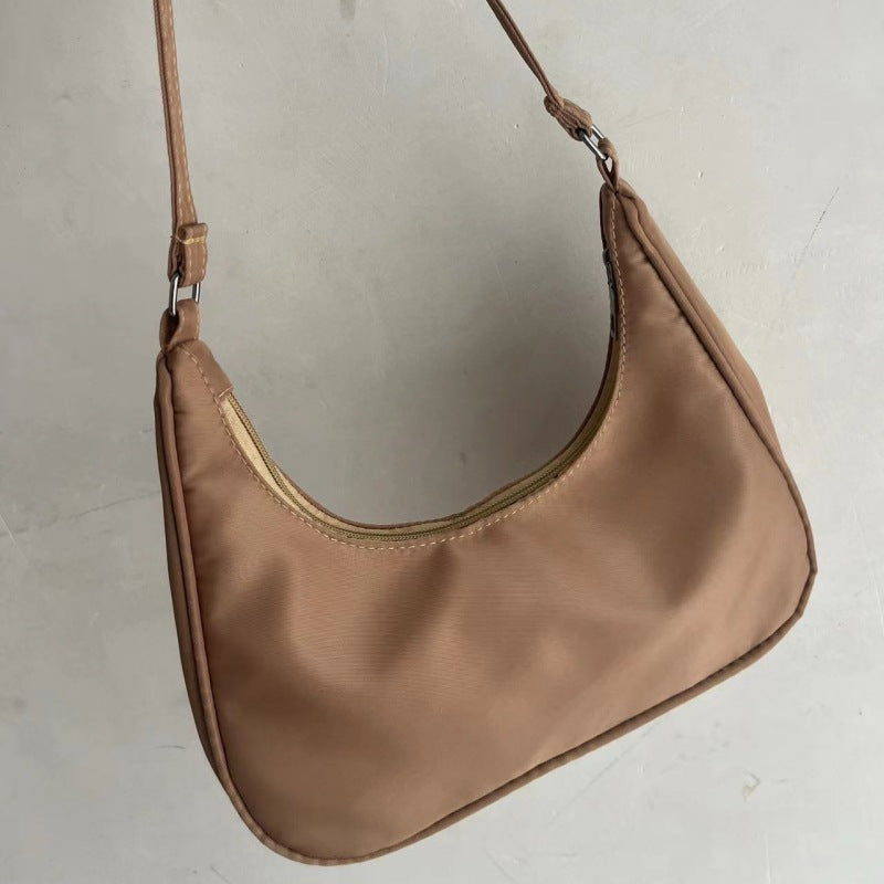 Women's Fashion Trend Dumpling Portable Nylon Solid Armpit Bags