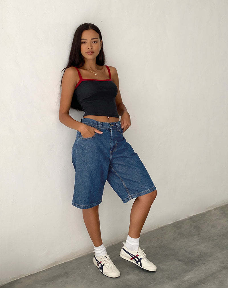 Women's Denim No Bomb Fitted Figure Flattering Shorts