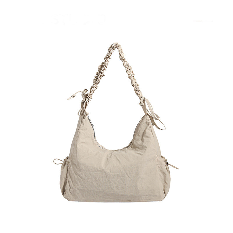 Pleated Cloud Female Summer Drawstring Large Bags