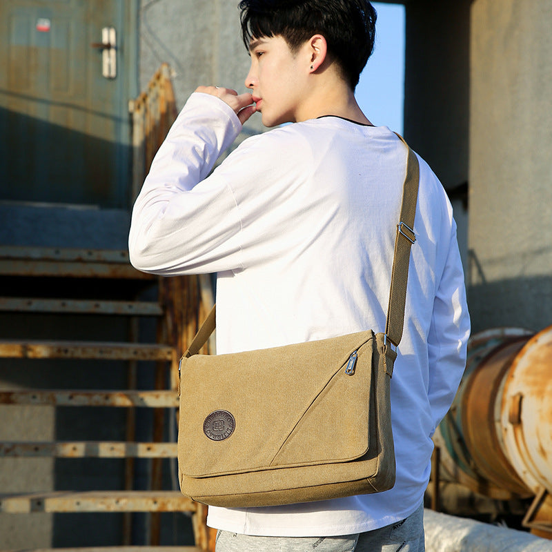 Men's Retro British Simple Canvas For Bags