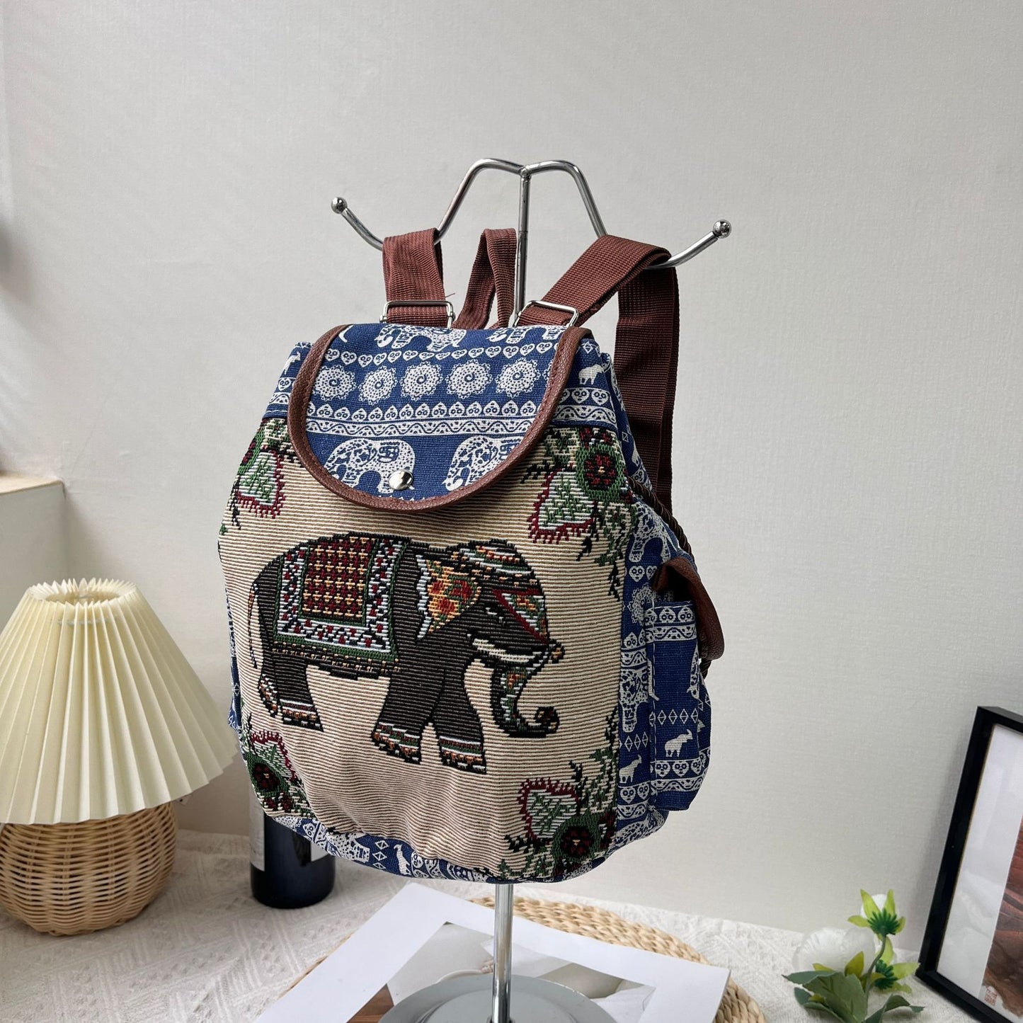 Retro Ethnic Style Special Drawstring Cover Backpacks