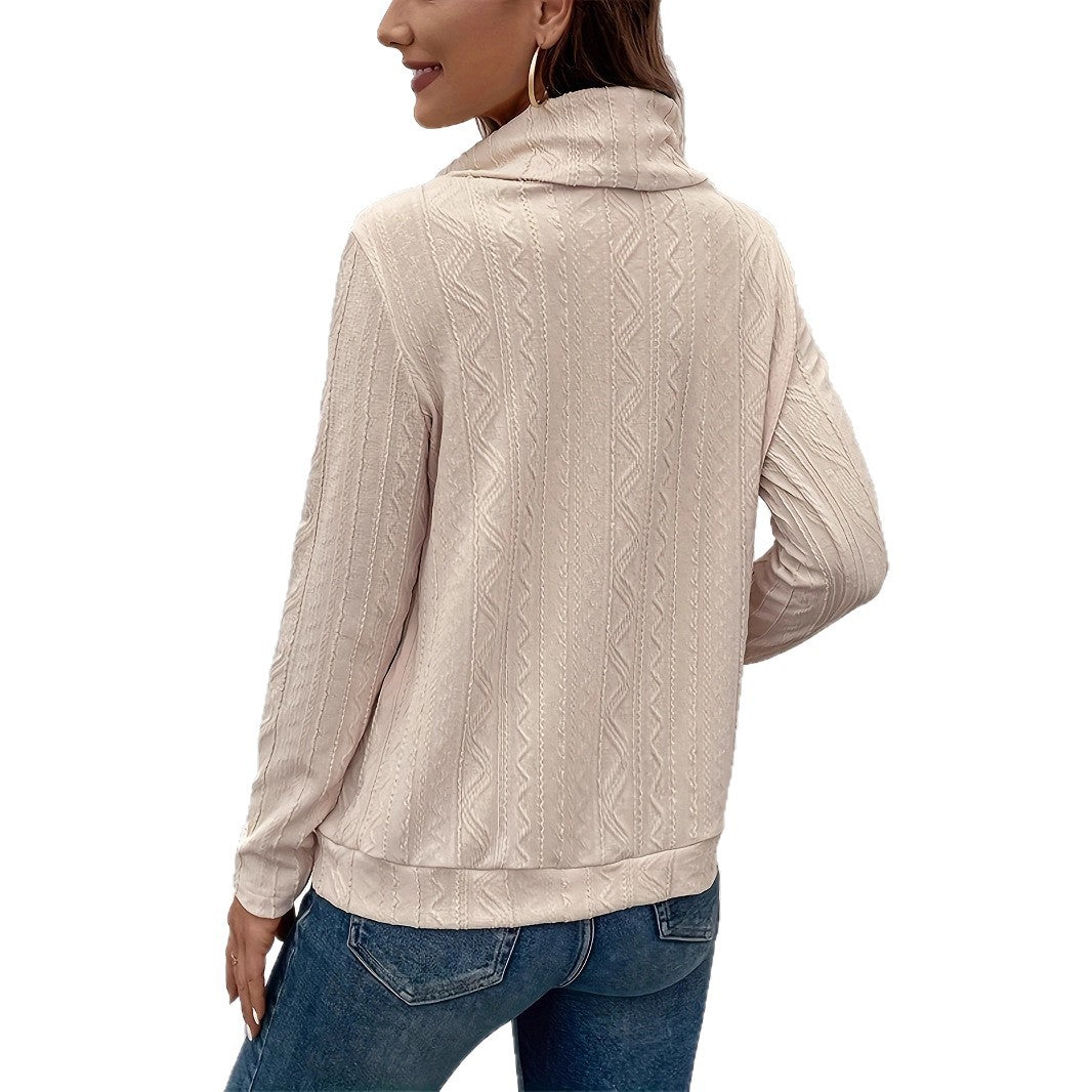 Women's Long Sleeve Hooded Drawstring Pullover Women's Sweater, Sweater