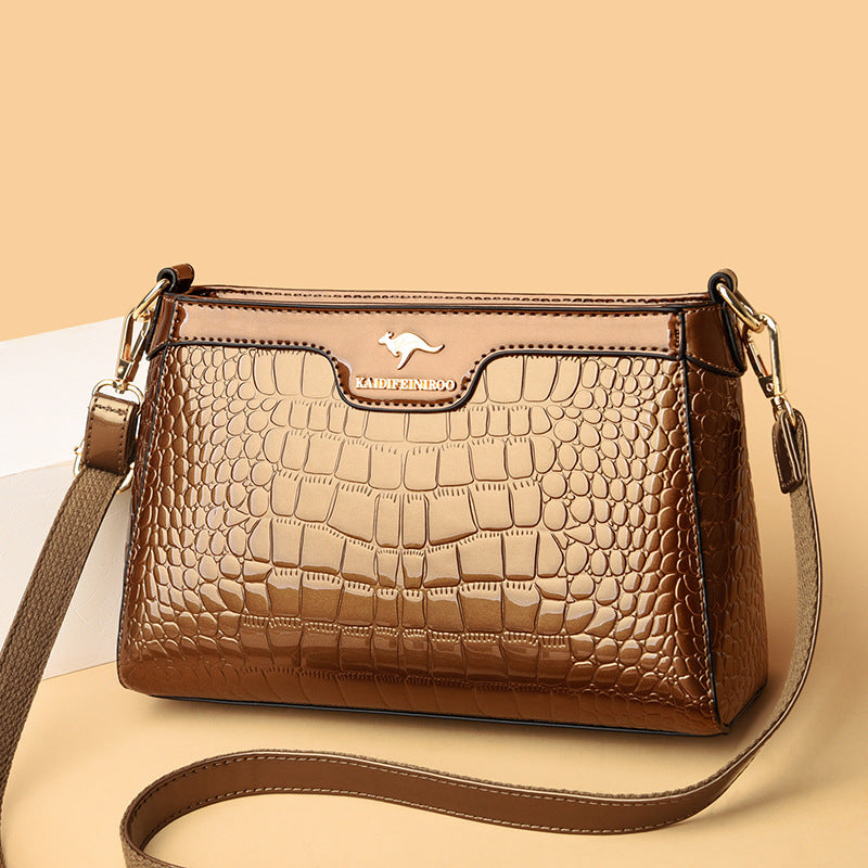 Women's Classy Patent Leather Lady Mom Shoulder Bags