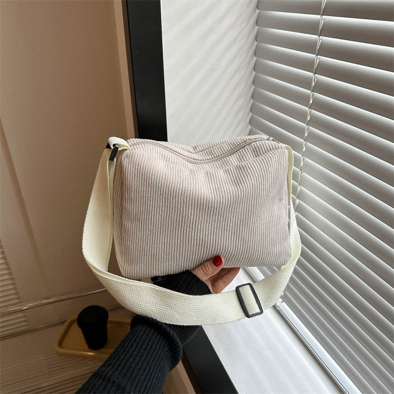 Women's Winter Fashion Corduroy Underarm Pouch Mixed Crossbody Bags