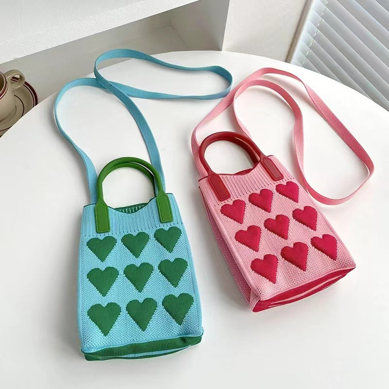 Knitted Portable Hand Female Korean Niche Crossbody Bags