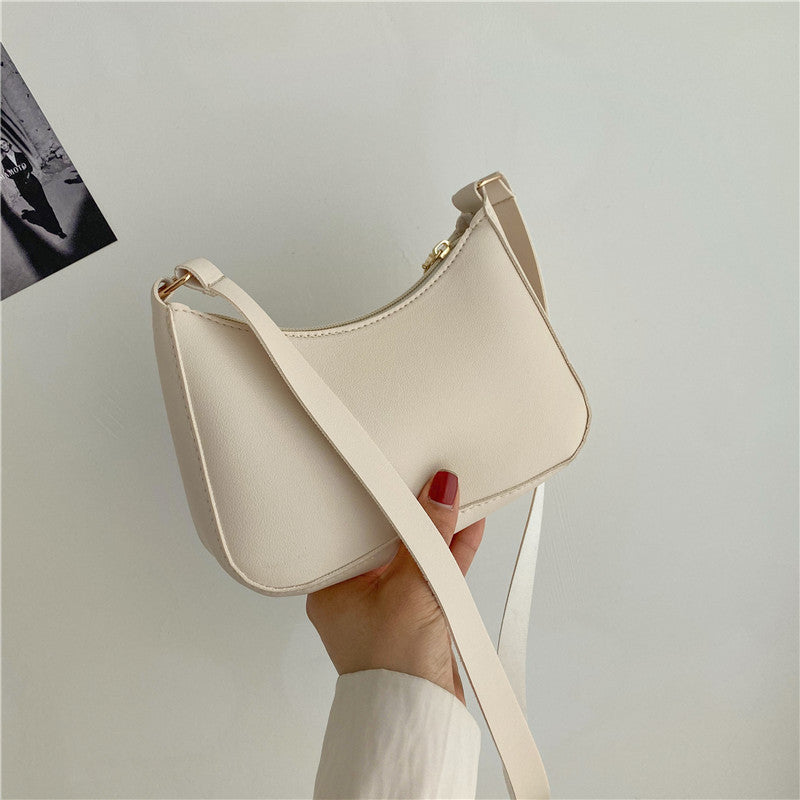 Women's Summer Fashion Simple Underarm Solid Color Shoulder Bags