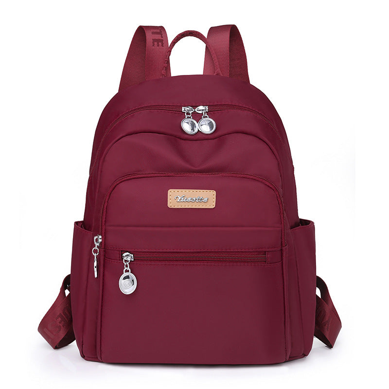 Women's College Class Mom Simple Solid Color Backpacks