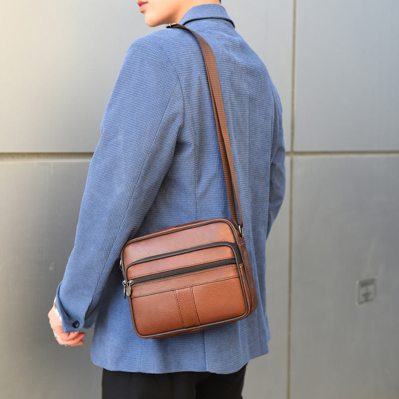 Men's Pretty New First Layer Cowhide Men's Messenger Bags