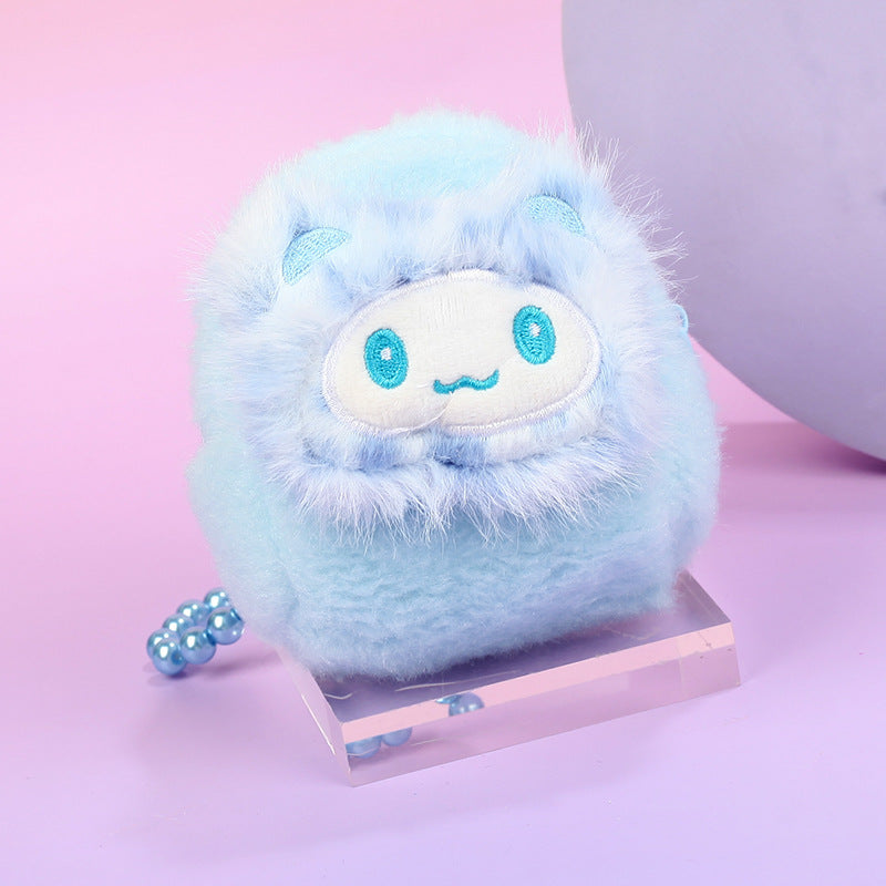 Children's Fashion Leopard Print Doll Plush Cat Storage Claw Coin Purses