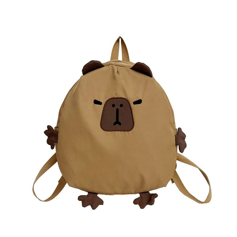 Cute Popular Heart Cartoon Capybara Large Backpacks