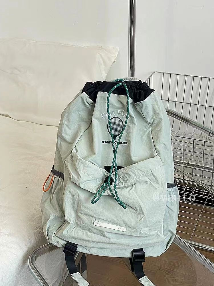 Women's & Men's Korean Drawstring Lightweight For Climbing Riding Backpacks