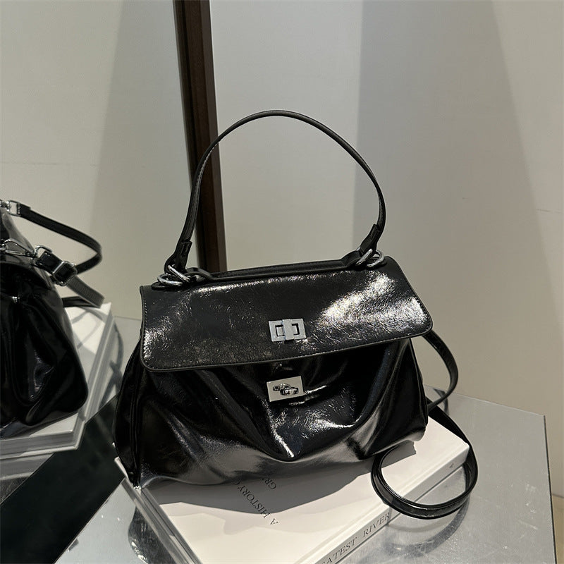 Women's Pleated Portable Autumn Simple Versatile Large Bags