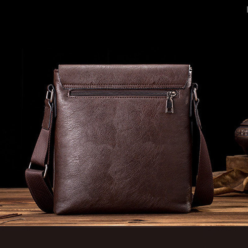 Men's Fashion Stylish Leather Soft Vertical Men's Shoulder Bags