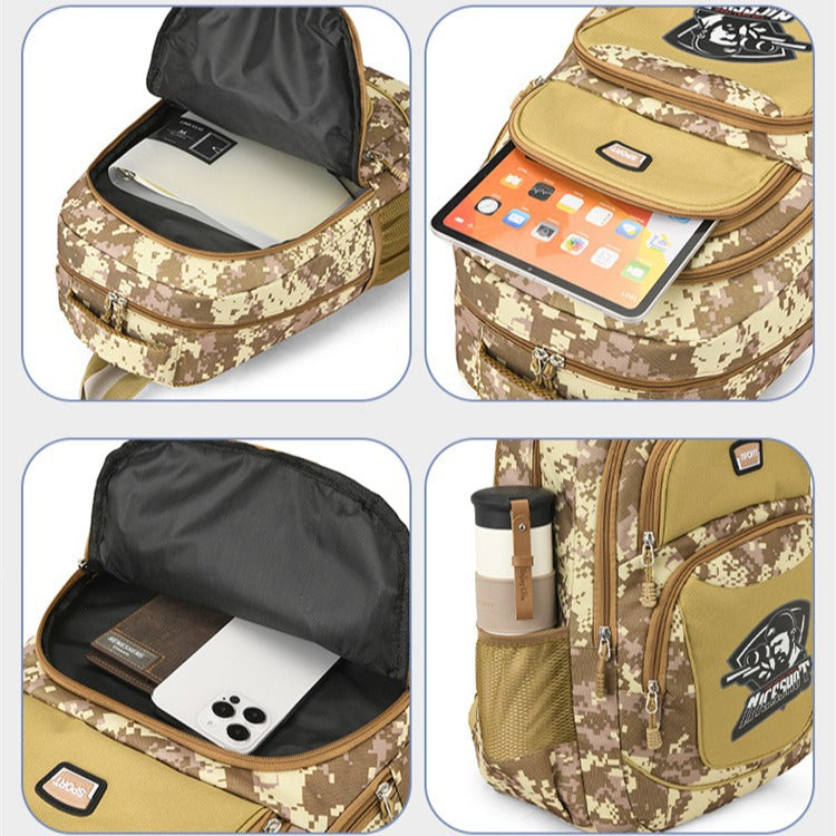 Chicken Dinner Jesus Survival Level Camouflage Backpacks
