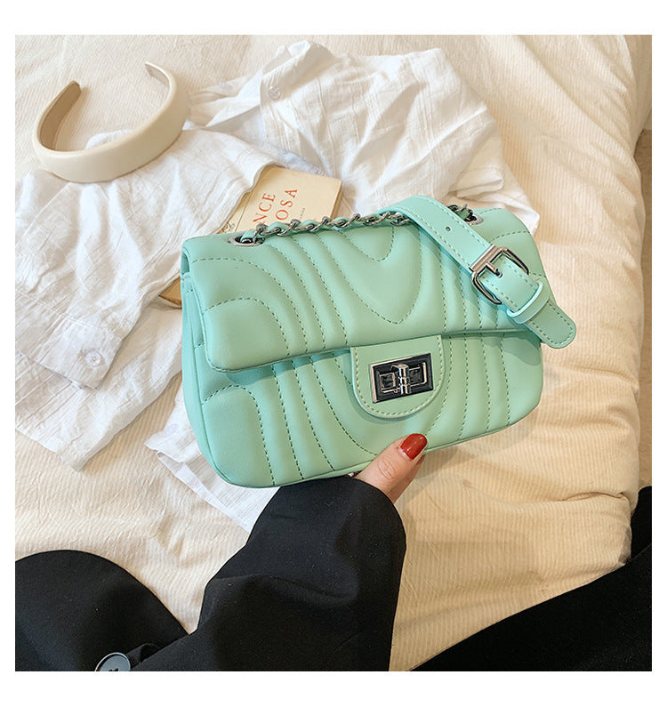 Women's Embroidery Line Fashion Simple Pouches Texture Crossbody Bags