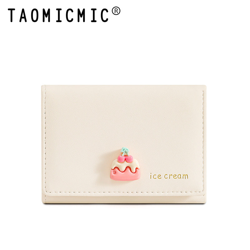 Women's Style Cute Short Trendy Cartoon Leather Ladies Wallets