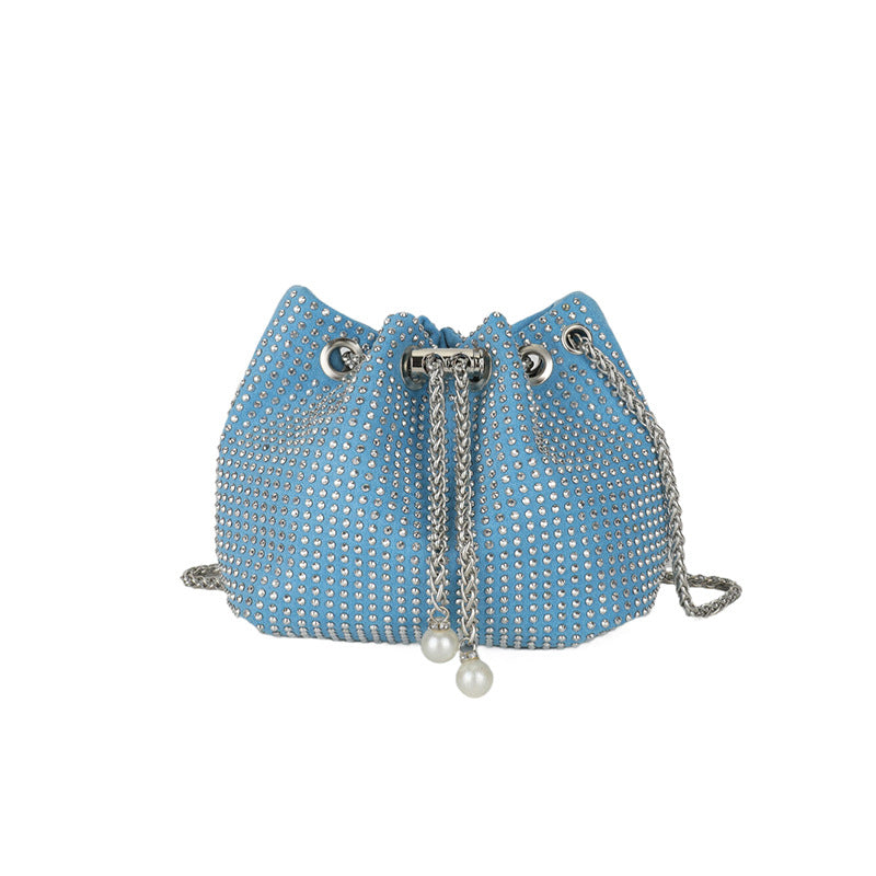 Pearl Chain Korean Style Tassel Shiny Crossbody Bags