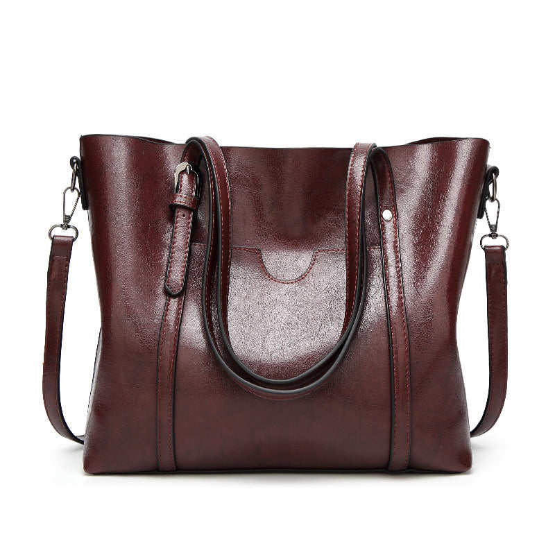 Women's Slouchy Fashion Soft Leather Big Shoulder Bags