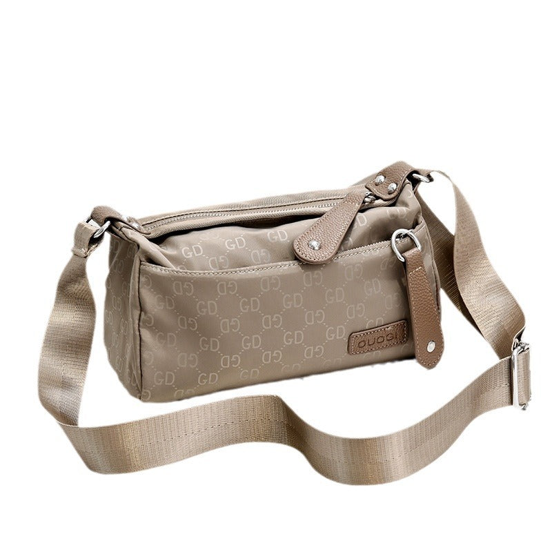 Women's Fashionable Waterproof Nylon Oxford Cloth Round Crossbody Bags