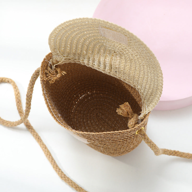 Women's Summer Seaside Holiday Straw Colorful Woven Bags