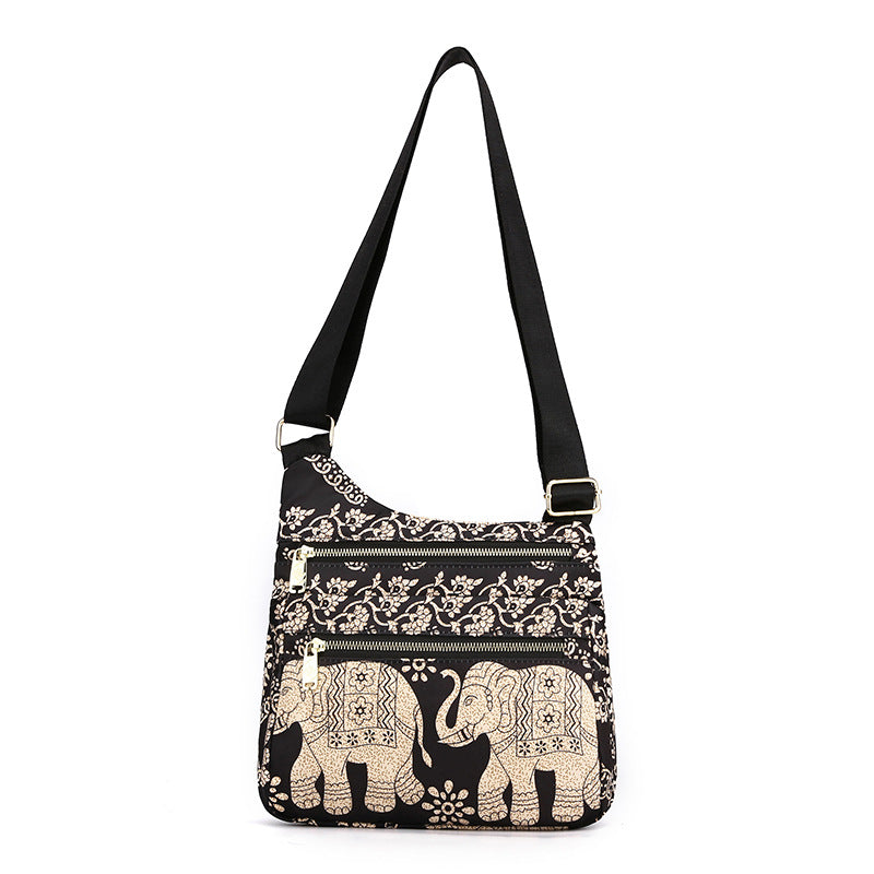 Women's Capacity Multilayer One Nylon Cloth Simple Crossbody Bags