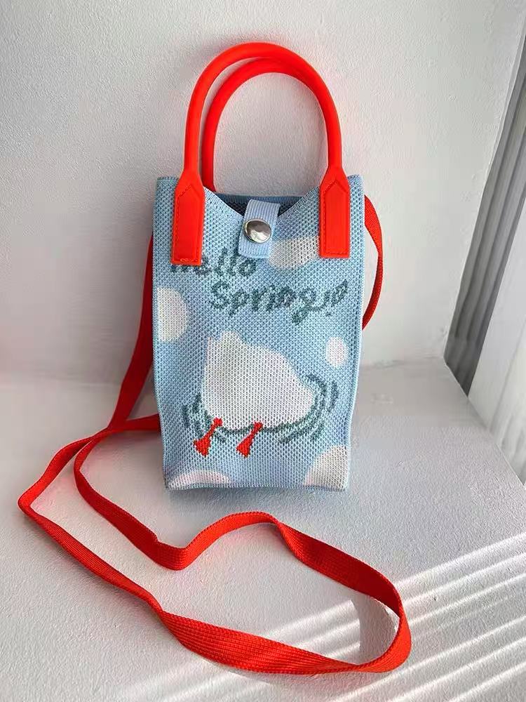 Knitted Mobile Female Cute Cartoon Korean Phone Bags