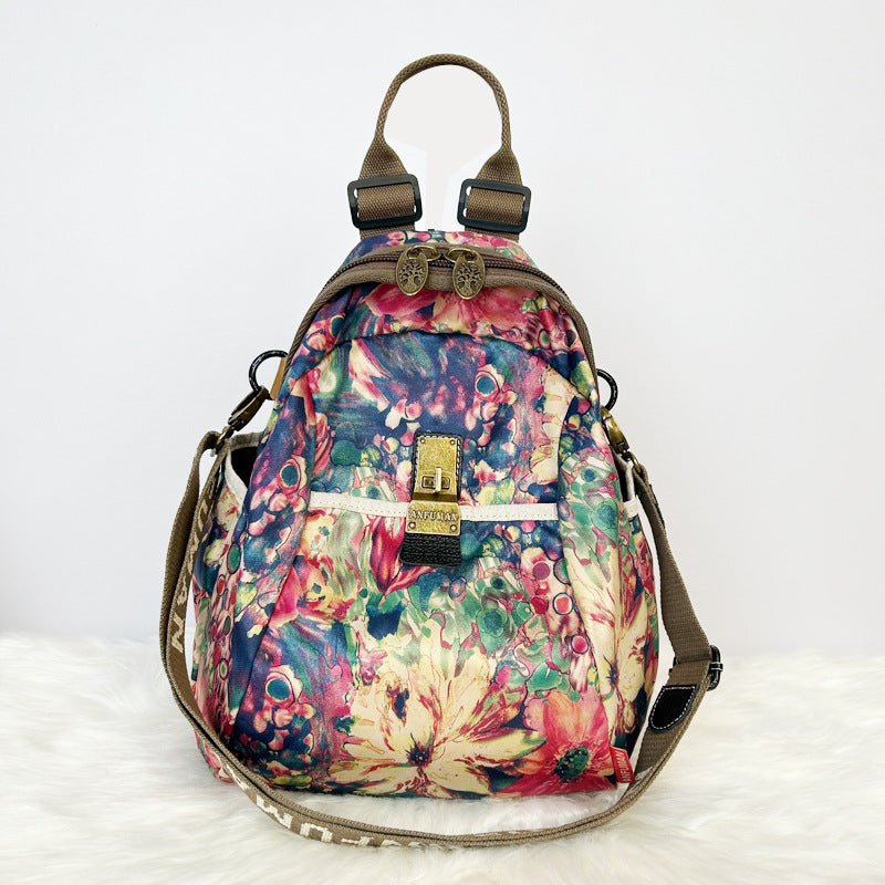 Women's Ethnic Style Waterproof Oxford Cloth Backpacks