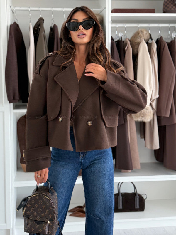 Women's One Button Solid Color Long Sleeve Coats