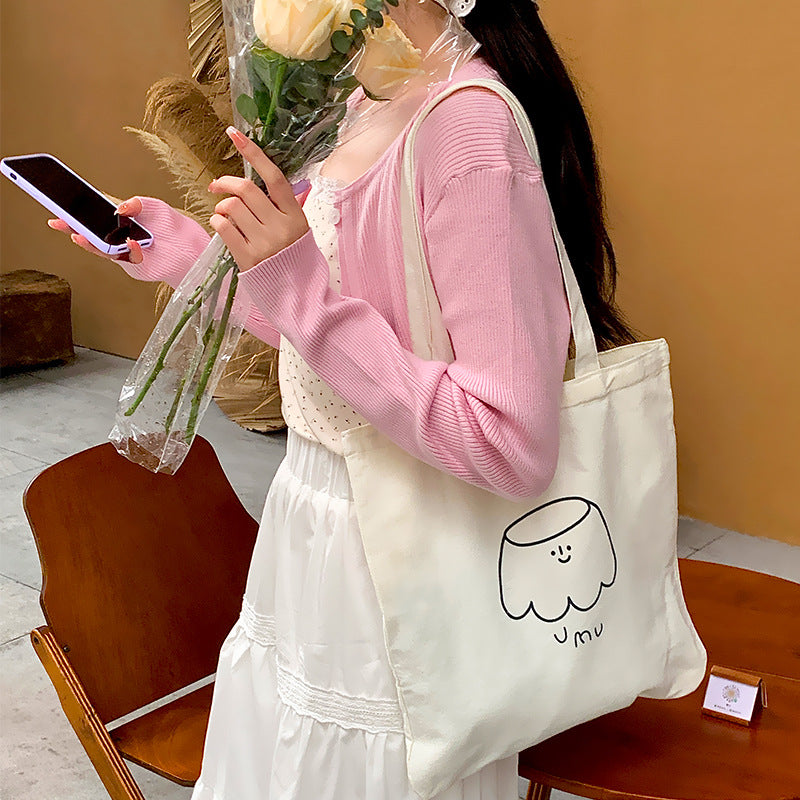 Female Individual Canvas Commuter Literary Underarm Shoulder Bags