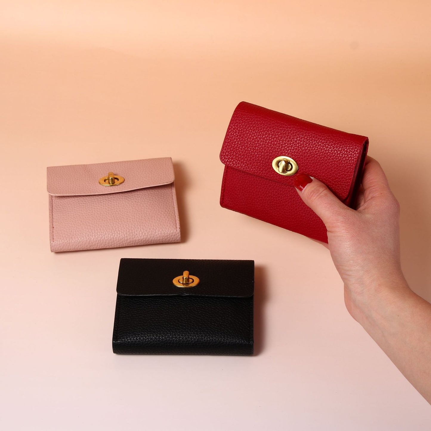Retro Exquisite Compact Soft Leather Hand Ladies Wallets