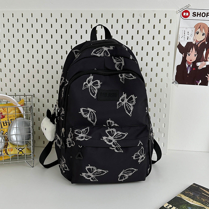 Style Butterfly Female Junior High Large Backpacks