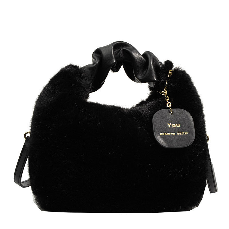 Women's Popular Fur Winter Niche Plush Fashion Crossbody Bags