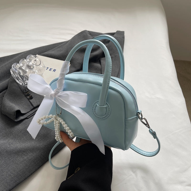 Women's Korean Style Portable Bowling Fashion Pillow Crossbody Bags