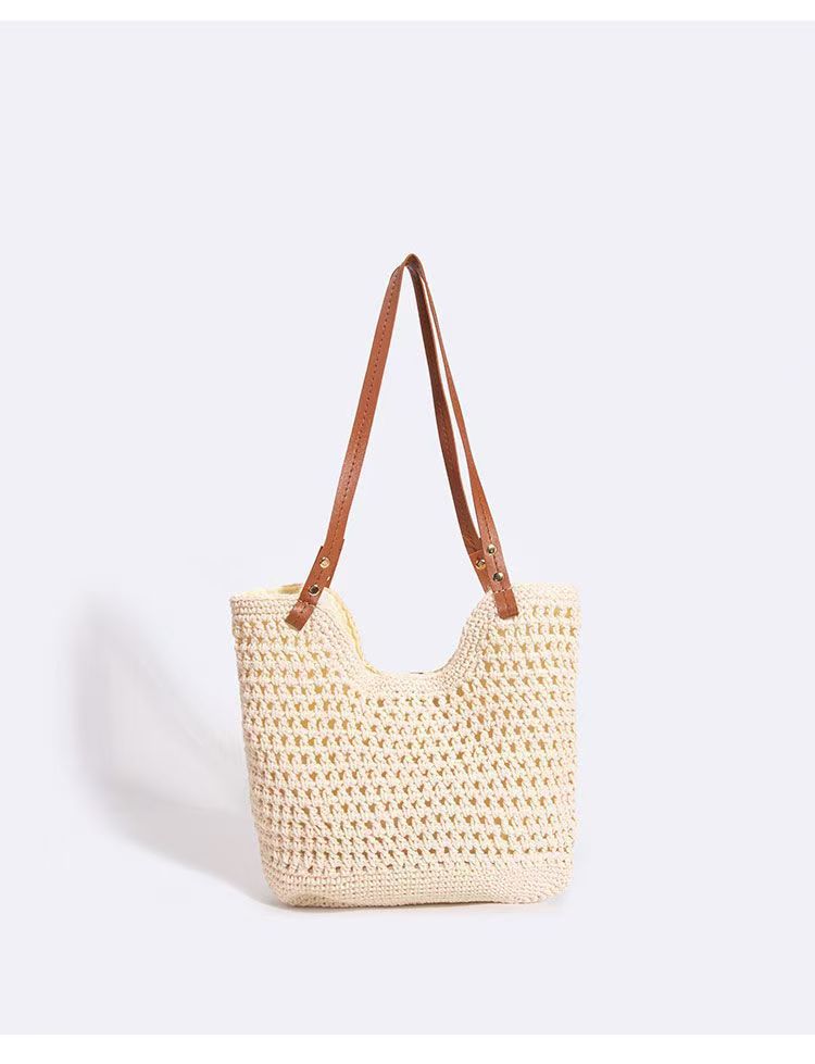 Women's Braided Seaside Beach Vacation Large Capacity Tote Bags