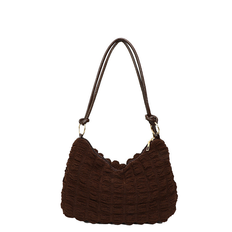 Women's Gentle Elegant Pleated Underarm Fashionable Puff Armpit Bags