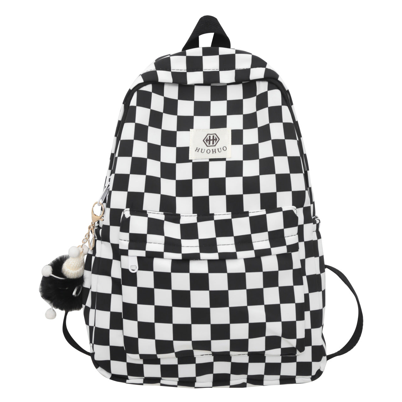 Women's Korean Fashion Chessboard Plaid College Junior Backpacks