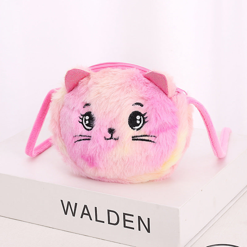Cute Wild Cartoon Plush Female Change Crossbody Bags