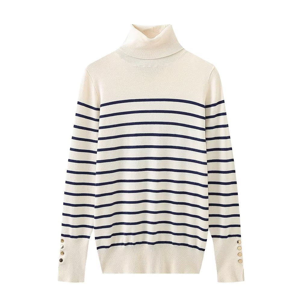 Women's French Basic Stand Collar Bottoming Shirt Sweaters