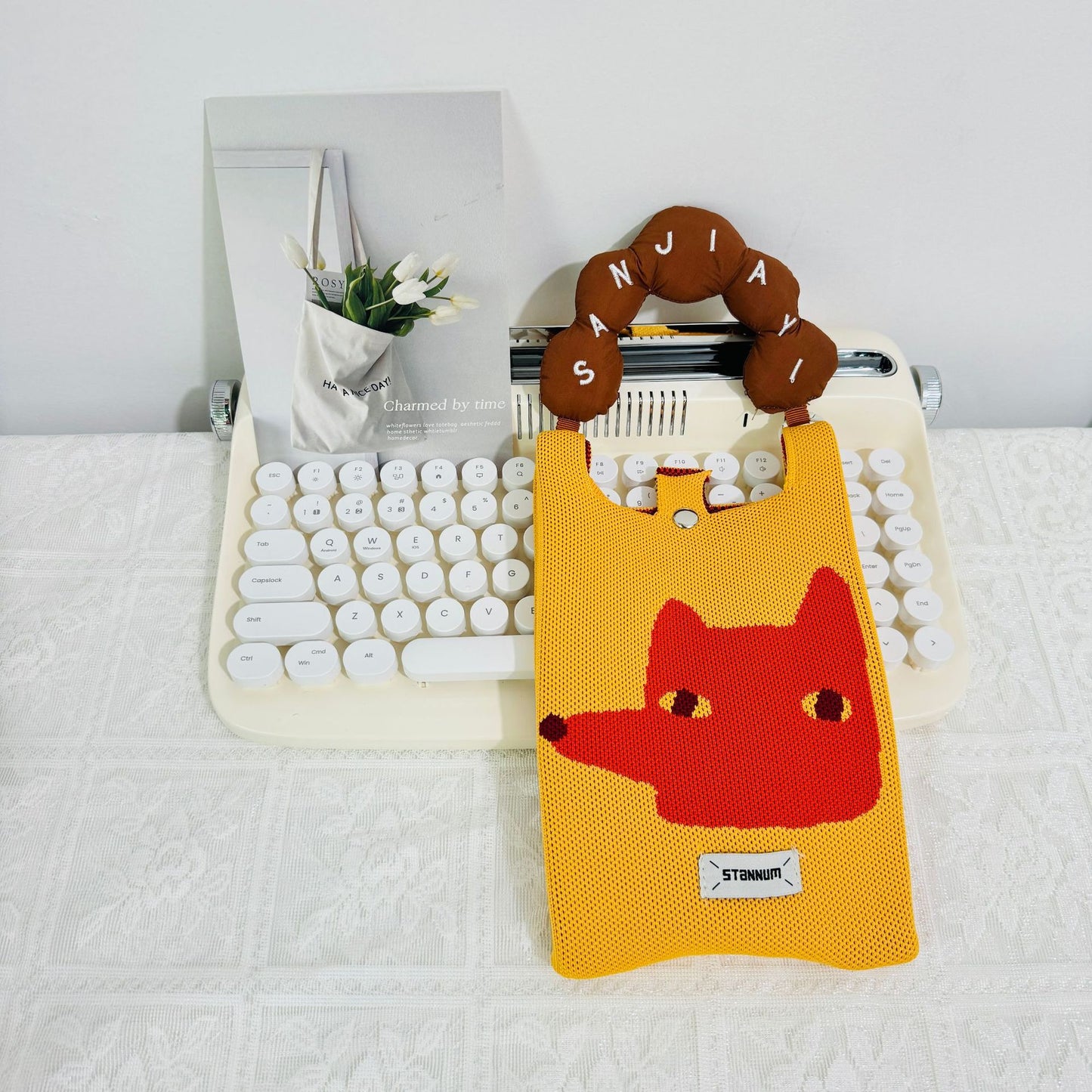 Creative Cute Cartoon Cat Knitted Mini Crossbody Bags