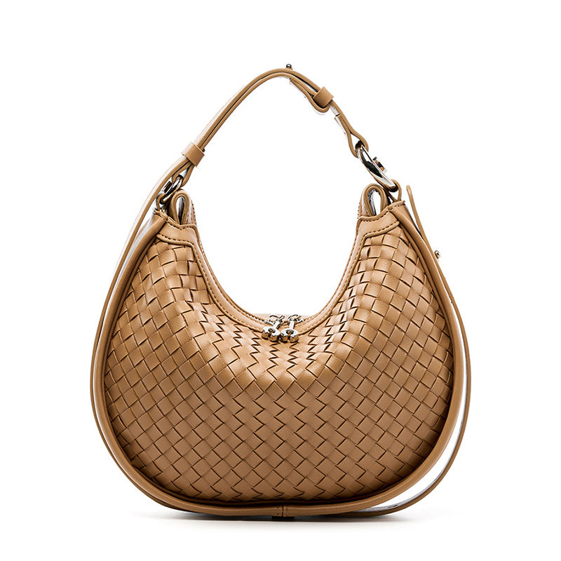 Women's Early Spring Niche Cowhide Woven Fashion Crossbody Bags